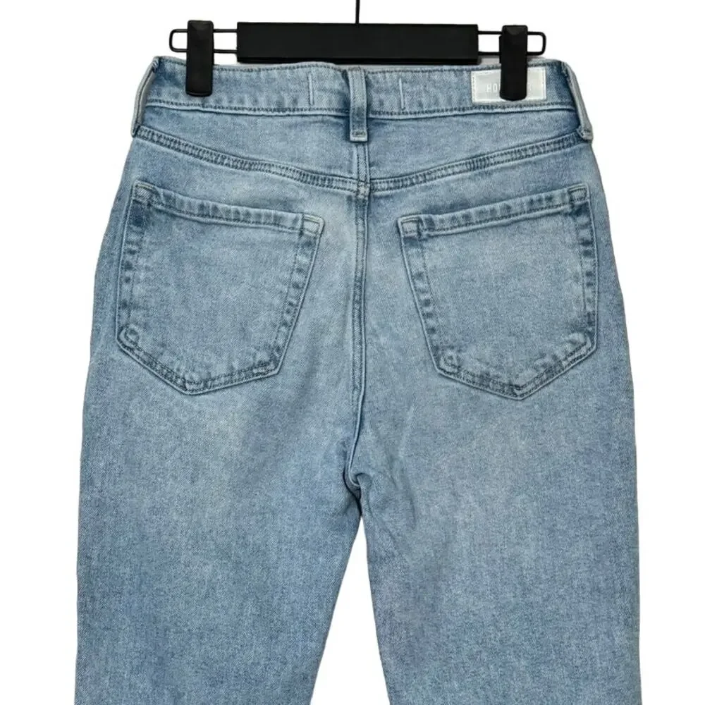 Hollister Ultra High-Rise Ripped Light Wash Mom‎ Jeans Size 3R